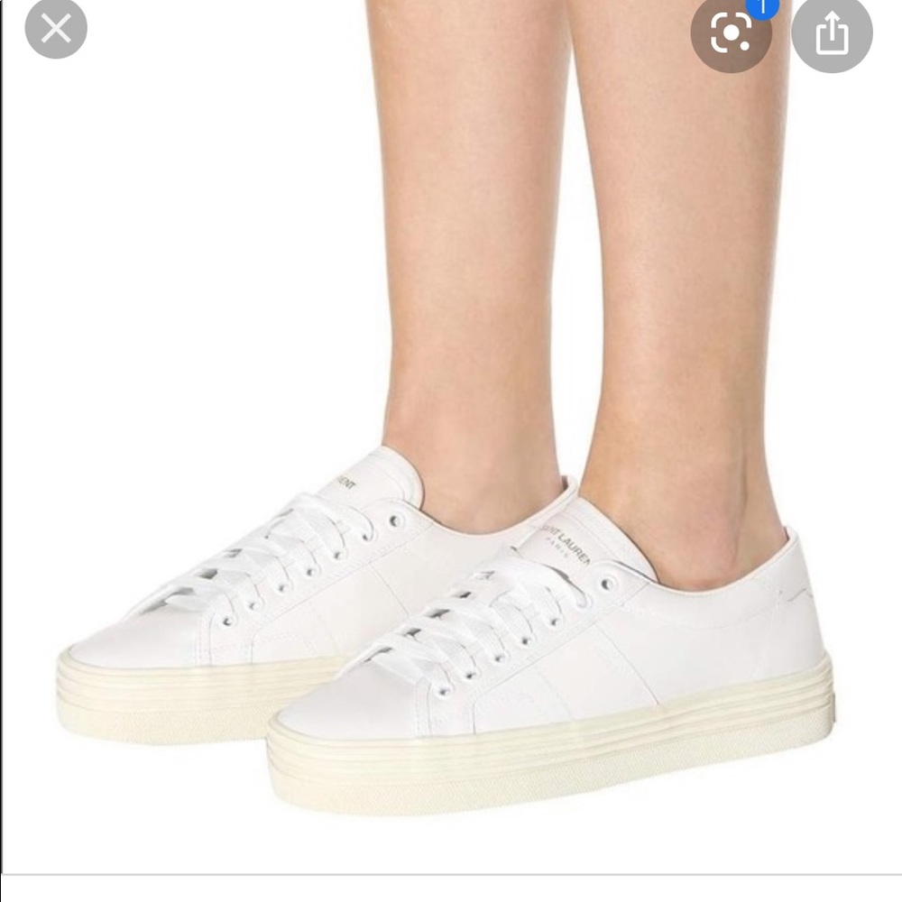 Saint Laurent white Court Sneakers